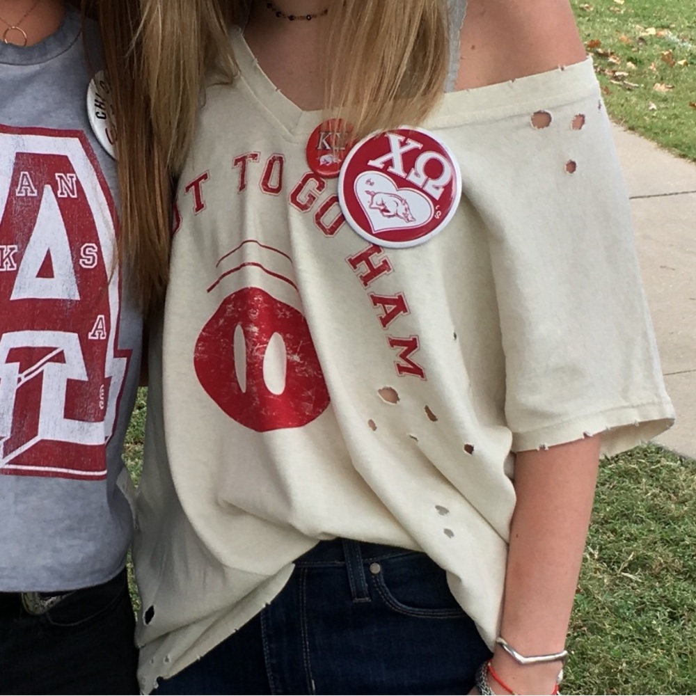 Distressed Graphic Tee “bout to go ham”